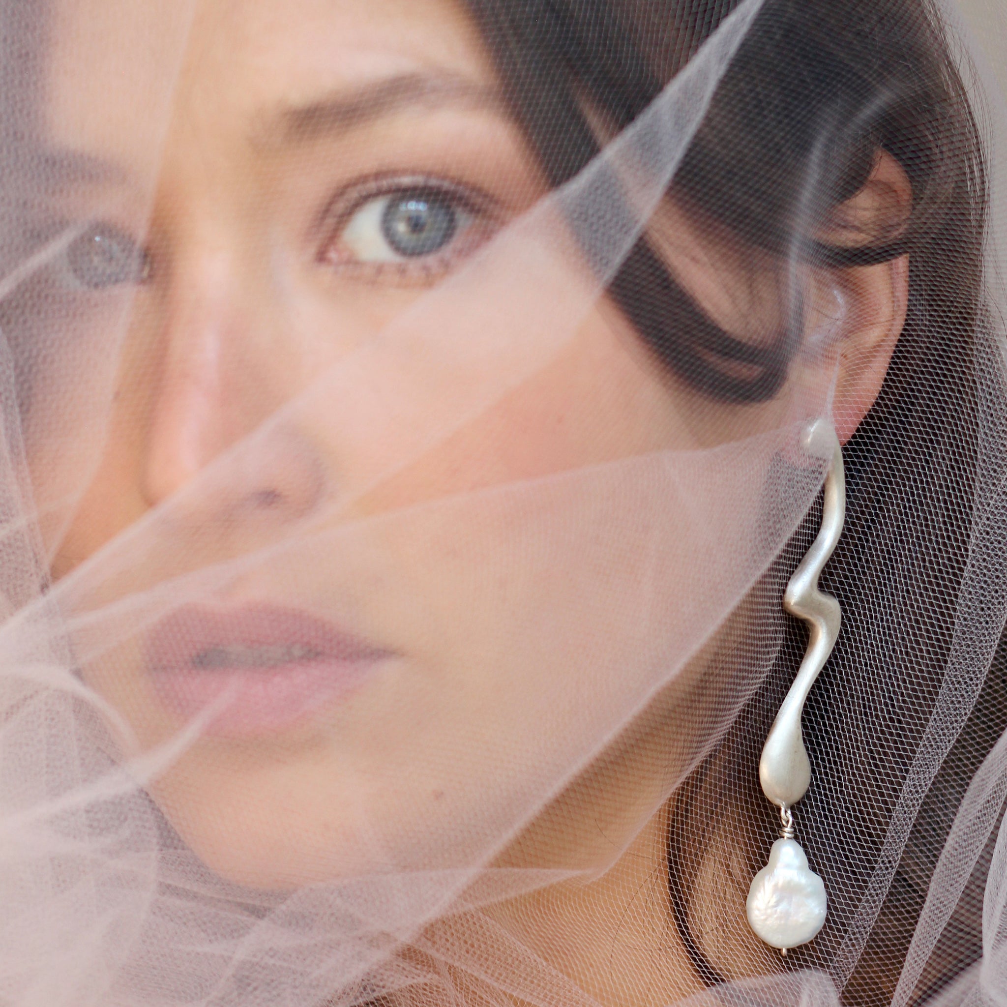 And All That Jazz Earrings in Silver with Pearls